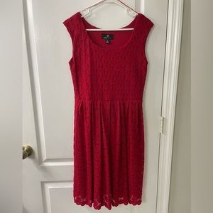 Ronni Nicole Red Lace Dress - size 6
